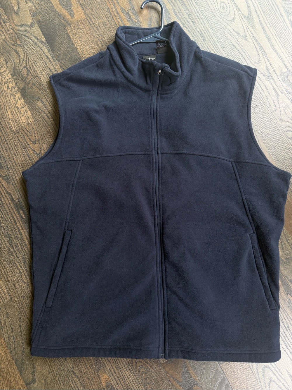 Men's Page & Tuttle Full-Zip Fleece Vest Golf- Dark Navy Large